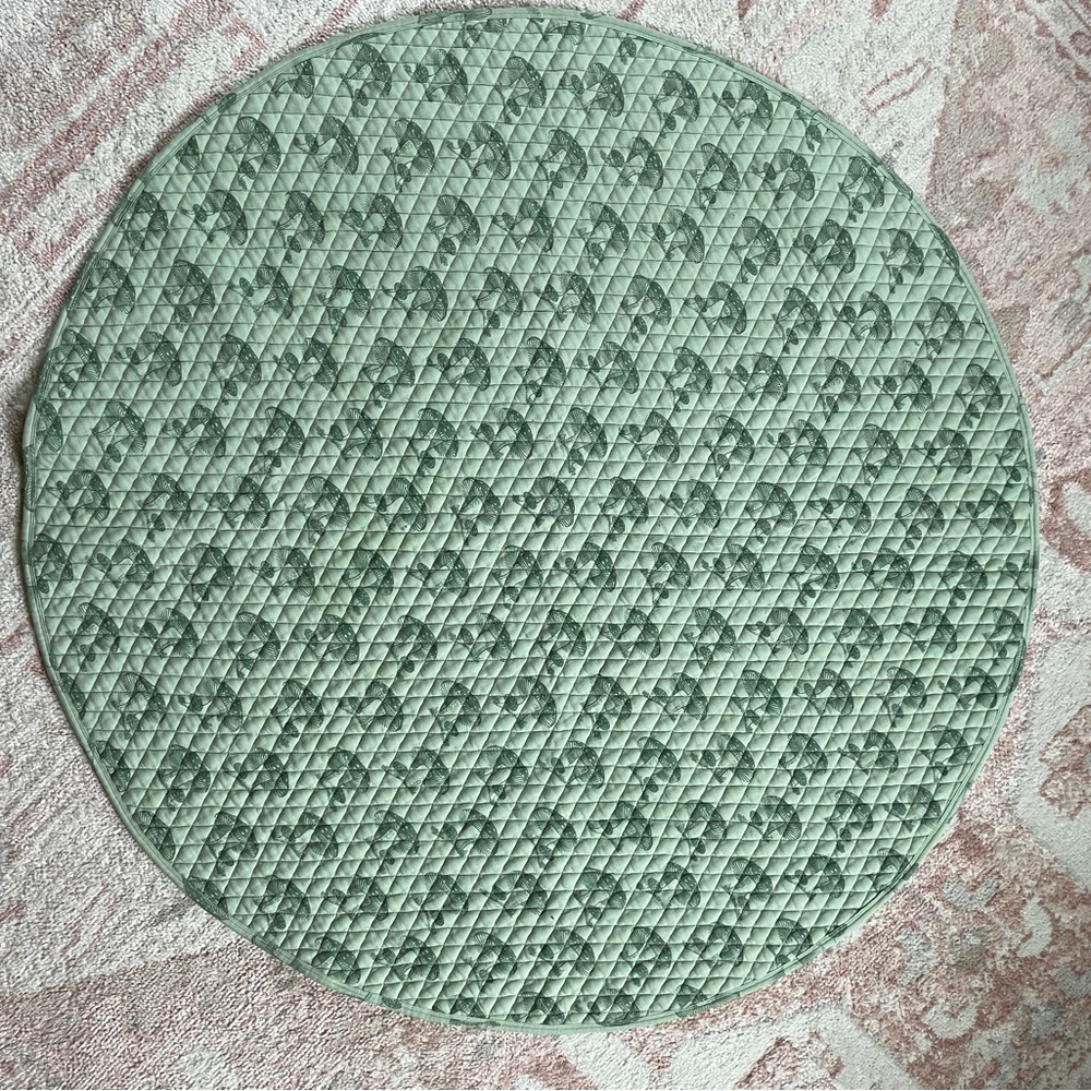 Kate Quinn Quilted Play Mat in Sage Green